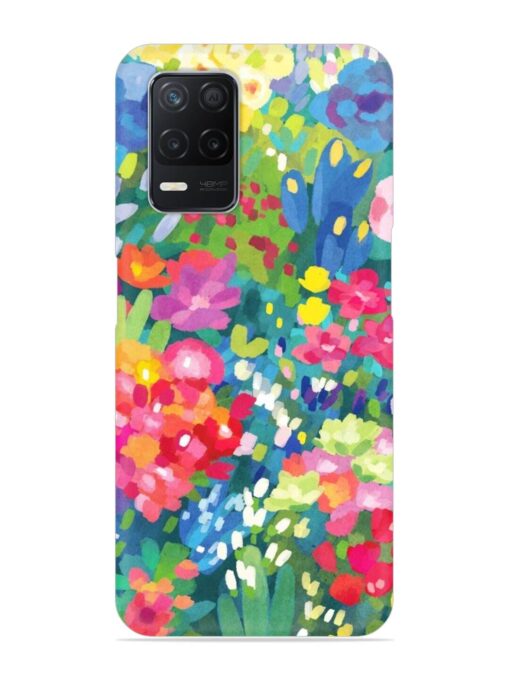 Watercolor Flower Art Snap Case for Realme Narzo 30 (5G) Zapvi