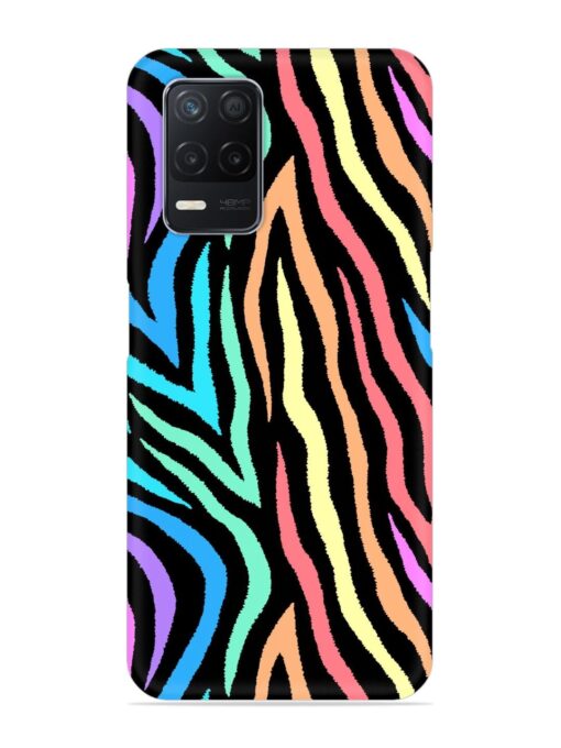 Colorful Abstract Zebra Snap Case for Realme Narzo 30 (5G) Zapvi