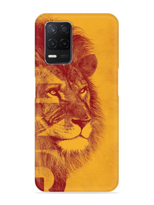 Gold Lion Crown Art Snap Case for Realme Narzo 30 (5G)