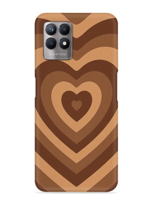 Brown Heart Snap Case for Realme Narzo 50 (4G)