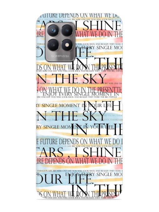 Seamless Slogans Pattern Snap Case for Realme Narzo 50 (4G)