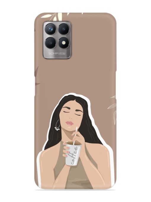 Girl With Coffee Snap Case for Realme Narzo 50 (4G)