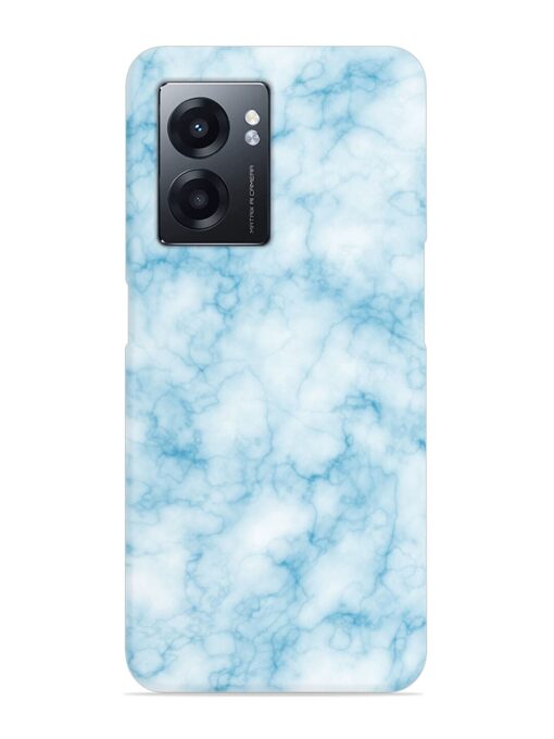 Blue White Natural Marble Snap Case for Realme Narzo 50 (5G)