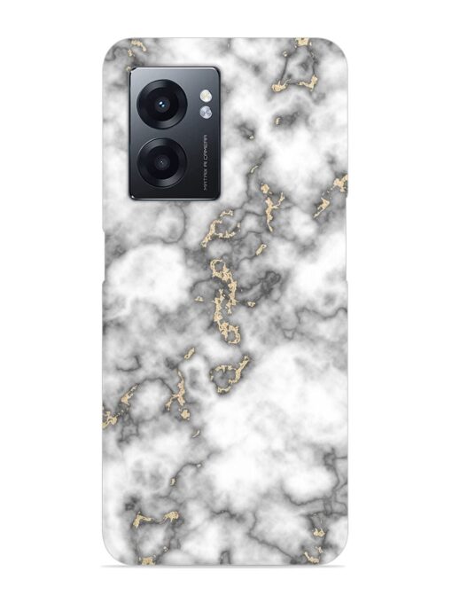 Gray And Gold Marble Snap Case for Realme Narzo 50 (5G) Zapvi