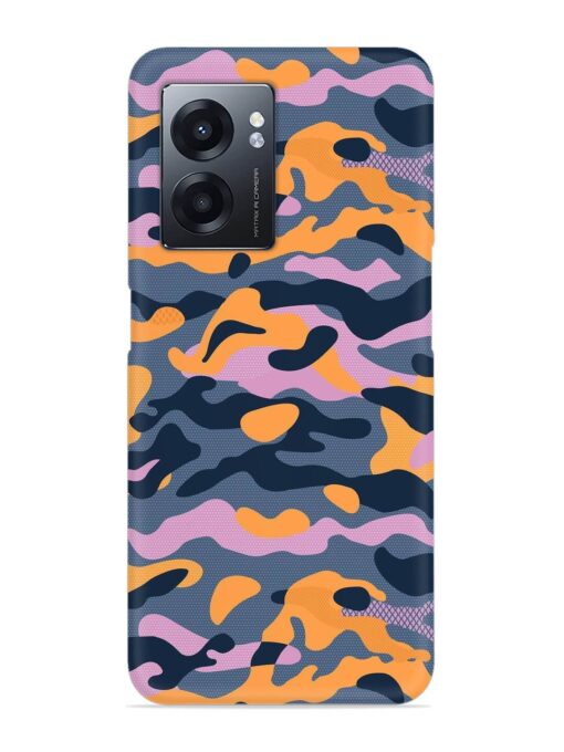 Camouflage Army Military English Orange Art Snap Case for Realme Narzo 50 (5G)