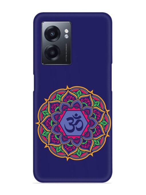 Om Mandala Art Blue Snap Case for Realme Narzo 50 (5G) Zapvi