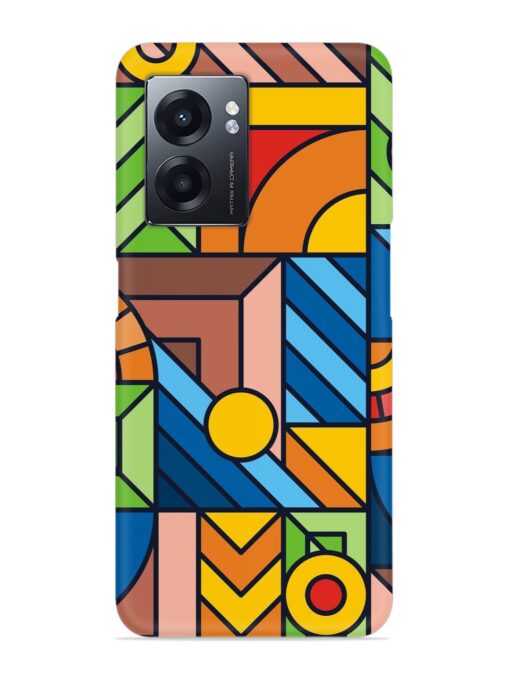 Colorful Geometric Snap Case for Realme Narzo 50 (5G)