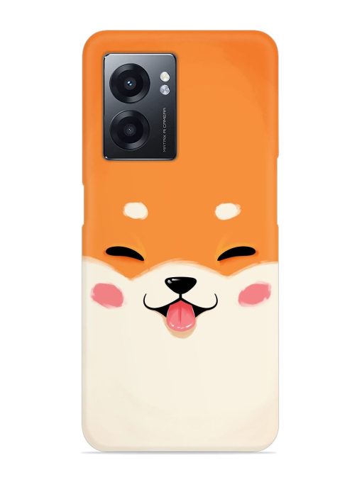 Happy Cat Art Snap Case for Realme Narzo 50 (5G) Zapvi