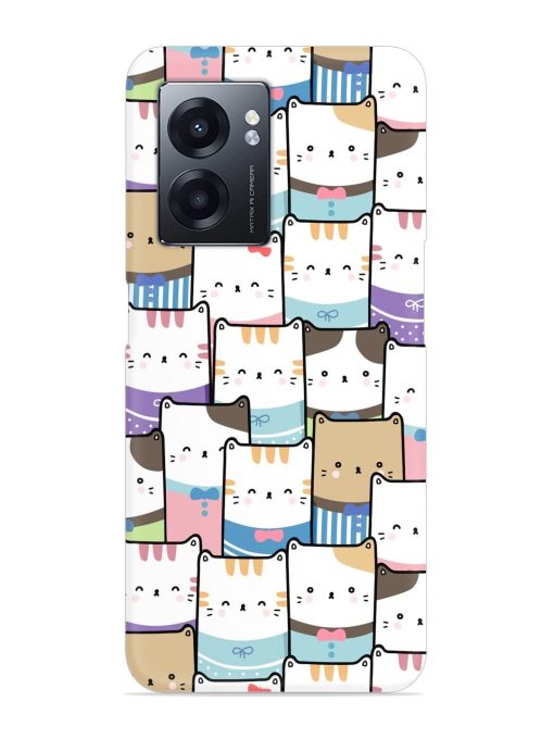 Cute Adorable Cat Snap Case for Realme Narzo 50 (5G)