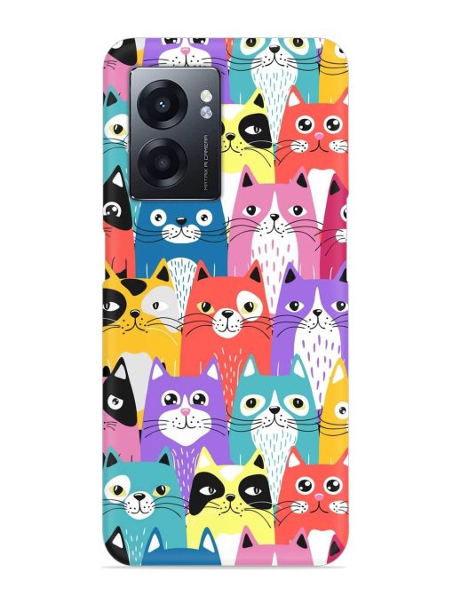 Funny Cartoon Cats Snap Case for Realme Narzo 50 (5G)