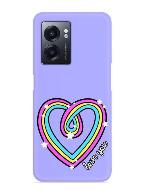 Colorful Rainbow Heart Snap Case for Realme Narzo 50 (5G)