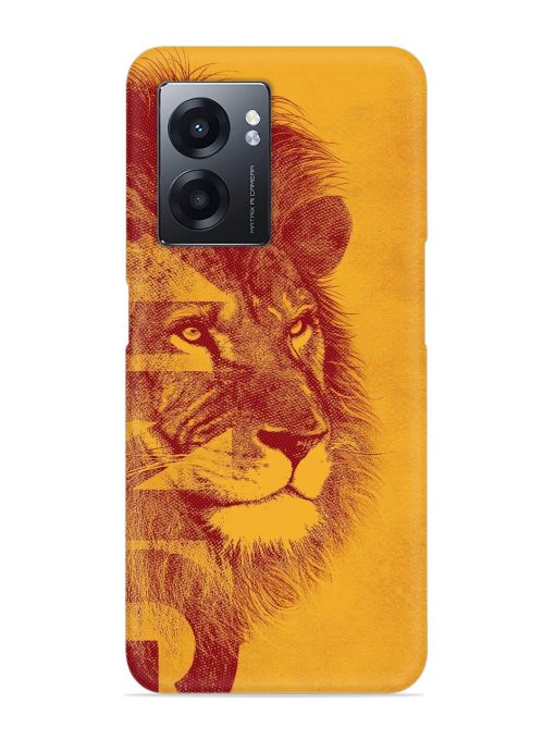 Gold Lion Crown Art Snap Case for Realme Narzo 50 (5G)