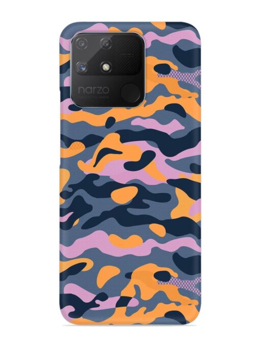 Camouflage Army Military English Orange Art Snap Case for Realme Narzo 50A