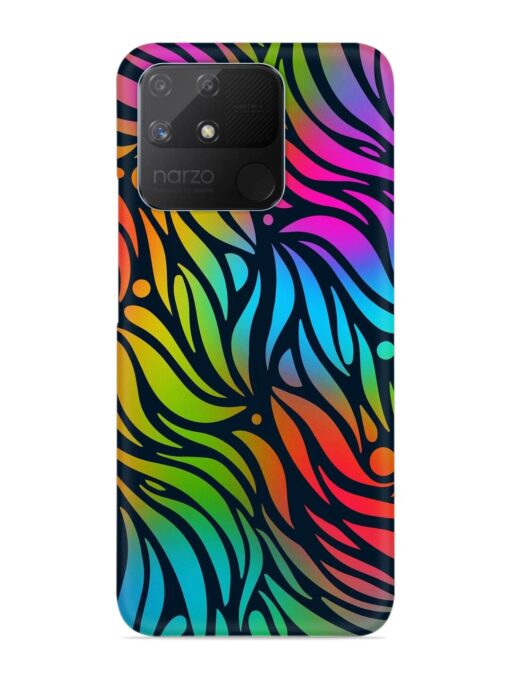 Abstract Leaf Design Snap Case for Realme Narzo 50A Zapvi