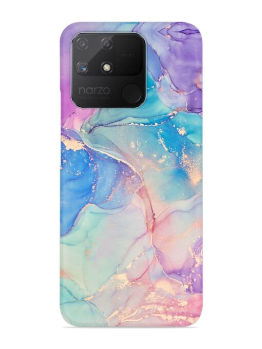 Alcohol Ink Colors Snap Case for Realme Narzo 50A Zapvi