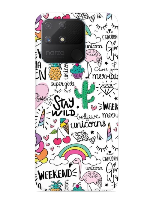 Unicorn Ice Cream Snap Case for Realme Narzo 50A