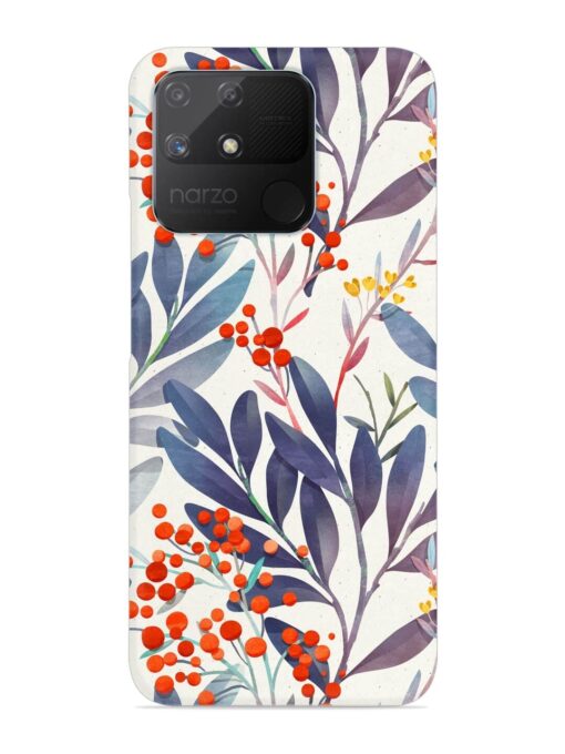 Seamless Floral Pattern Snap Case for Realme Narzo 50A