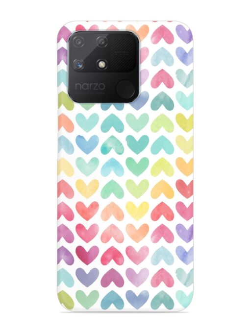 Seamless Colorful Watercolor Snap Case for Realme Narzo 50A