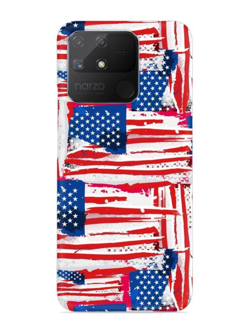 Usa Flag Seamless Snap Case for Realme Narzo 50A