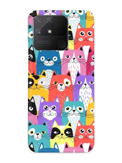 Funny Cartoon Cats Snap Case for Realme Narzo 50A