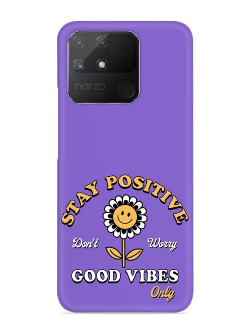 Retro Positive Flower Snap Case for Realme Narzo 50A Zapvi