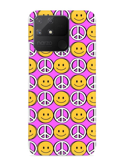 Smiley Face Peace Snap Case for Realme Narzo 50A