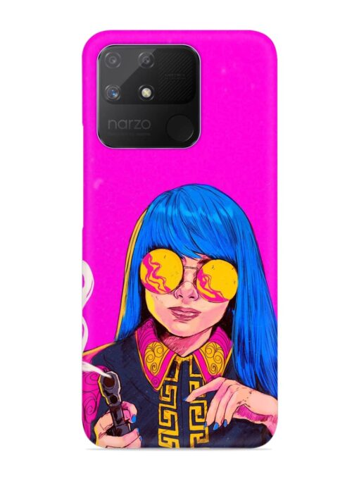 Aesthetic Anime Girl Snap Case for Realme Narzo 50A