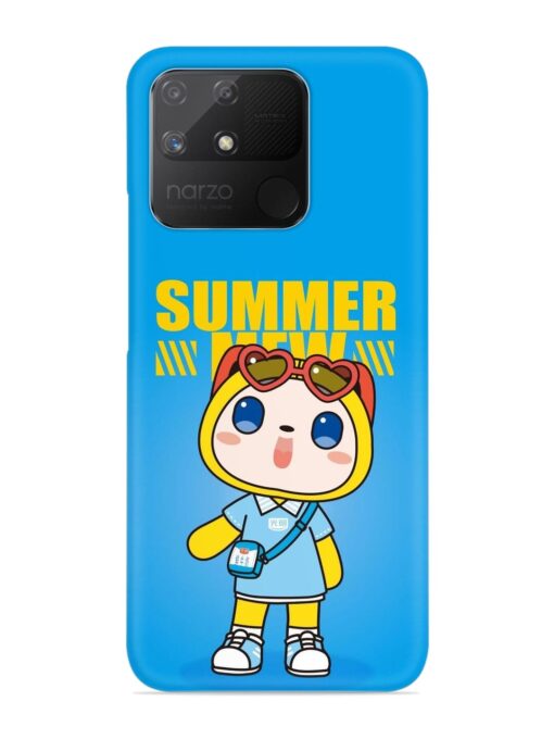 Summer Mew Cartoon Snap Case for Realme Narzo 50A