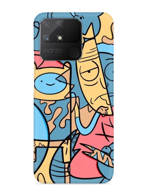 Silly Face Doodle Snap Case for Realme Narzo 50A