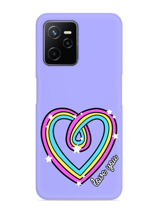 Colorful Rainbow Heart Snap Case for Realme Narzo 50A Prime