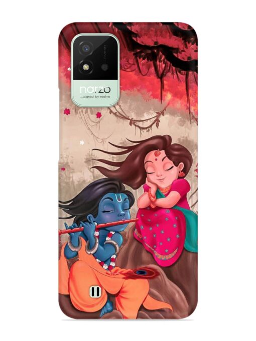 Radhe Krishna Water Art Snap Case for Realme Narzo 50I Zapvi