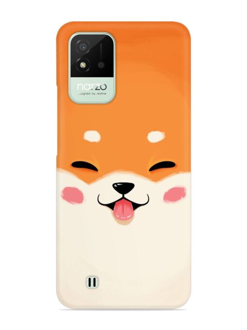 Cute Dog Face Vector Snap Case for Realme Narzo 50I Zapvi