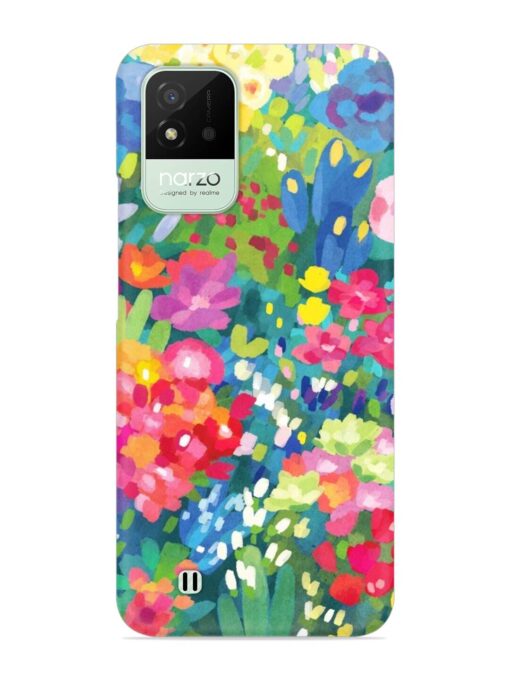 Watercolor Flower Art Snap Case for Realme Narzo 50I Zapvi