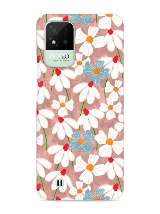 Abstract Petal Flowers Snap Case for Realme Narzo 50I