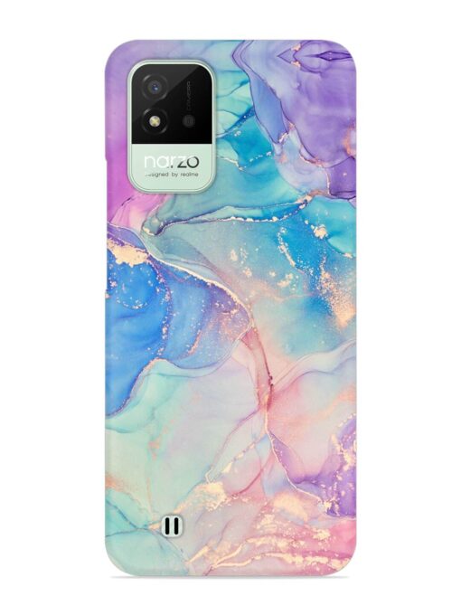 Alcohol Ink Colors Snap Case for Realme Narzo 50I Zapvi