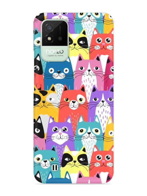 Funny Cartoon Cats Snap Case for Realme Narzo 50I