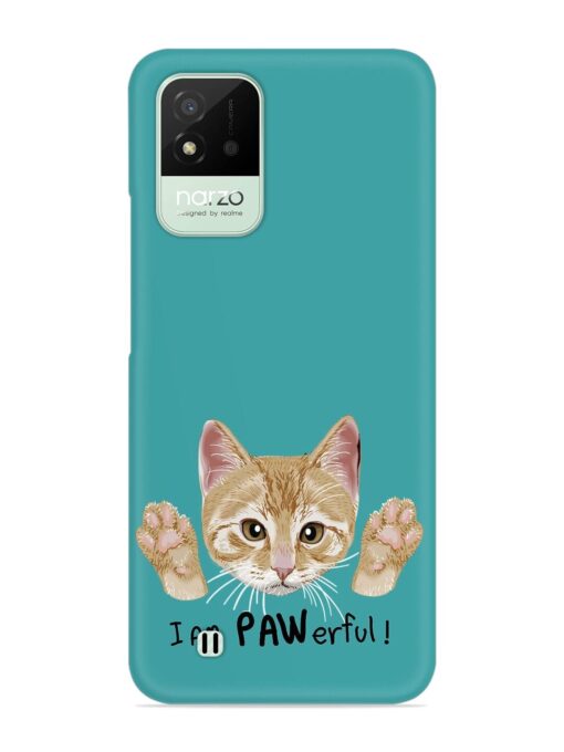 Typography Slogan Cat Snap Case for Realme Narzo 50I Zapvi