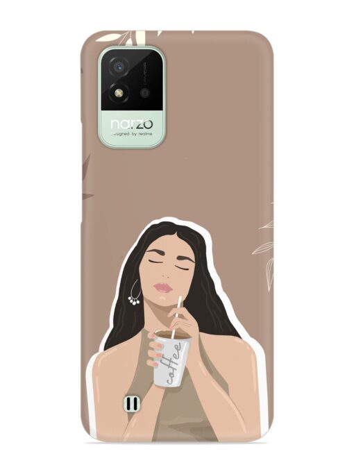 Girl With Coffee Snap Case for Realme Narzo 50I