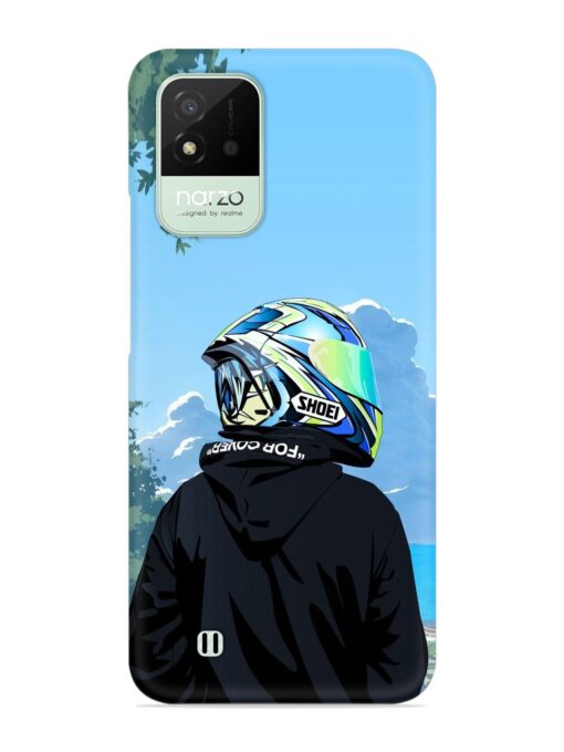 Rider With Helmet Snap Case for Realme Narzo 50I