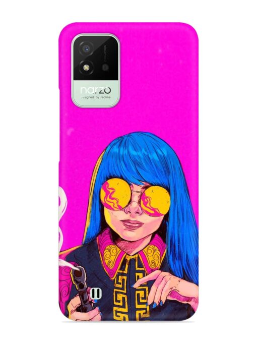 Aesthetic Anime Girl Snap Case for Realme Narzo 50I Zapvi