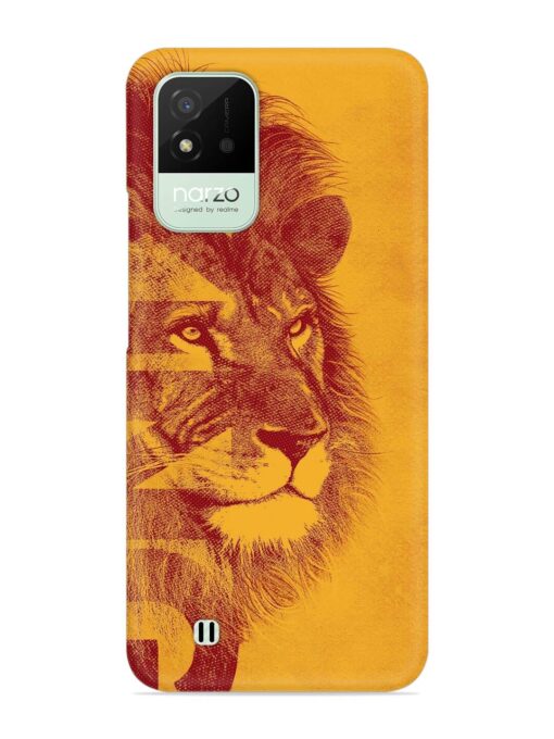 Gold Lion Crown Art Snap Case for Realme Narzo 50I