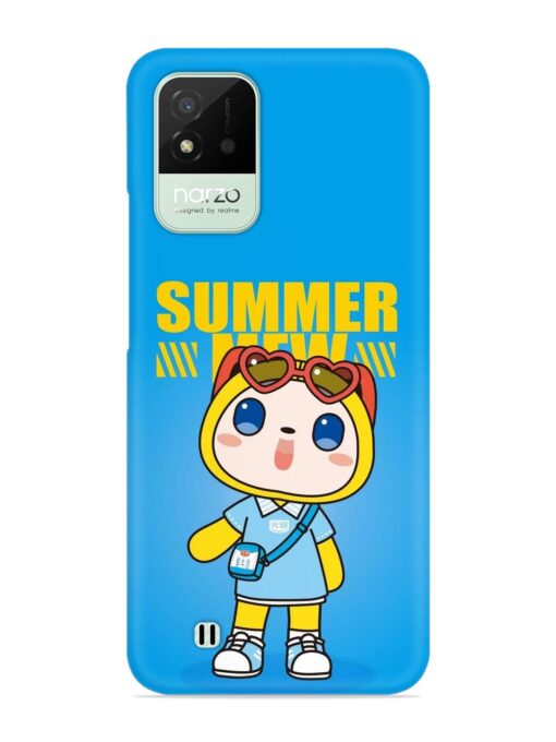 Summer Mew Cartoon Snap Case for Realme Narzo 50I