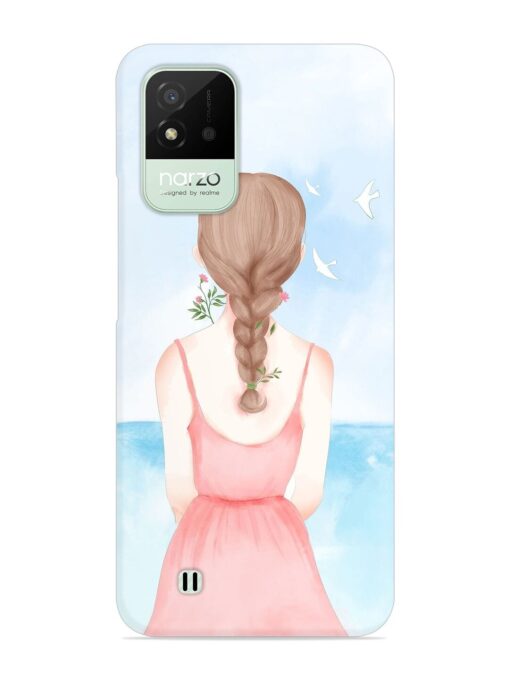 Watercolor Girl Vector Snap Case for Realme Narzo 50I Zapvi