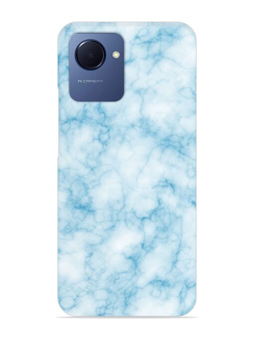 Blue White Natural Marble Snap Case for Realme Narzo 50I Prime