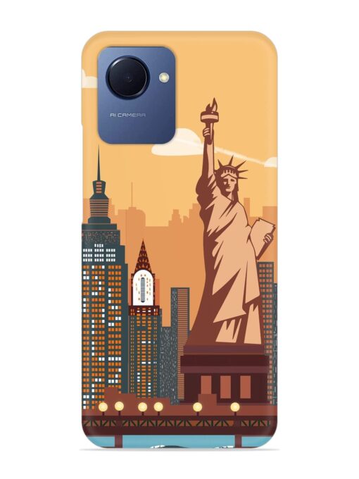 New York Statue Of Liberty Architectural Scenery Snap Case for Realme Narzo 50I Prime Zapvi