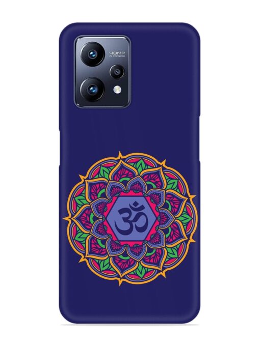 Om Mandala Art Blue Snap Case for Realme Narzo 50 Pro Zapvi