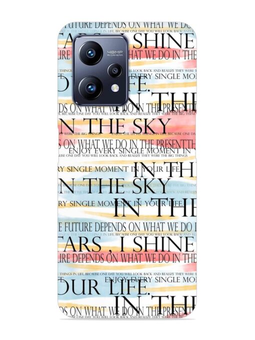 Seamless Slogans Pattern Snap Case for Realme Narzo 50 Pro Zapvi