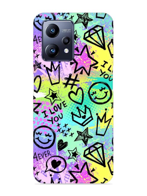 Bright Seamless Pattern Snap Case for Realme Narzo 50 Pro Zapvi