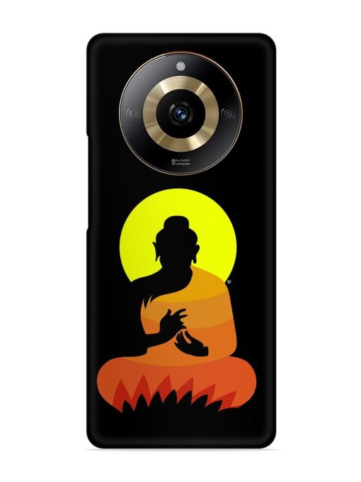 Buddha Art Black Snap Case for Realme Narzo 60 (5G) Zapvi