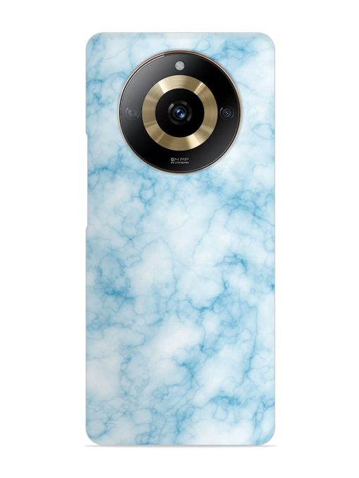 Blue White Natural Marble Snap Case for Realme Narzo 60 (5G)